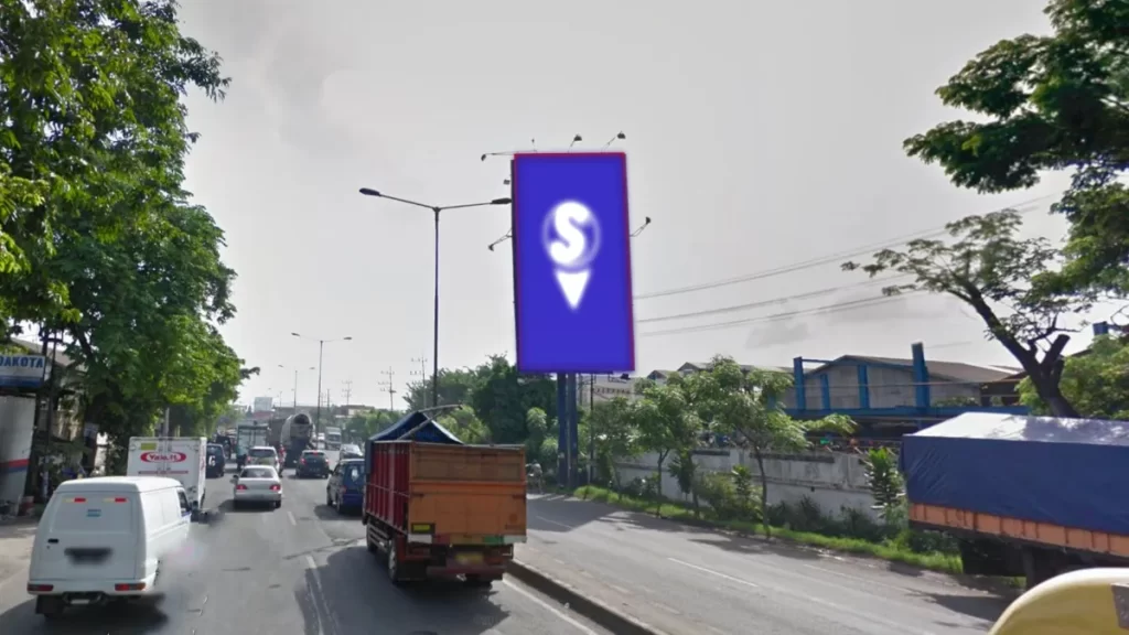 Sewa billboard Sidoarjo di Jl Raya Taman menawarkan visibilitas tinggi dan trafik padat